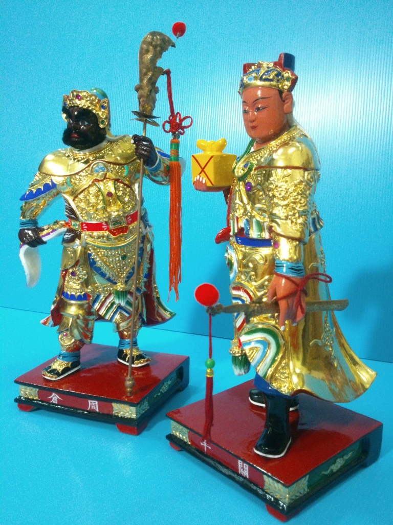 關平,周倉,關聖帝君駕前部將,神像雕刻