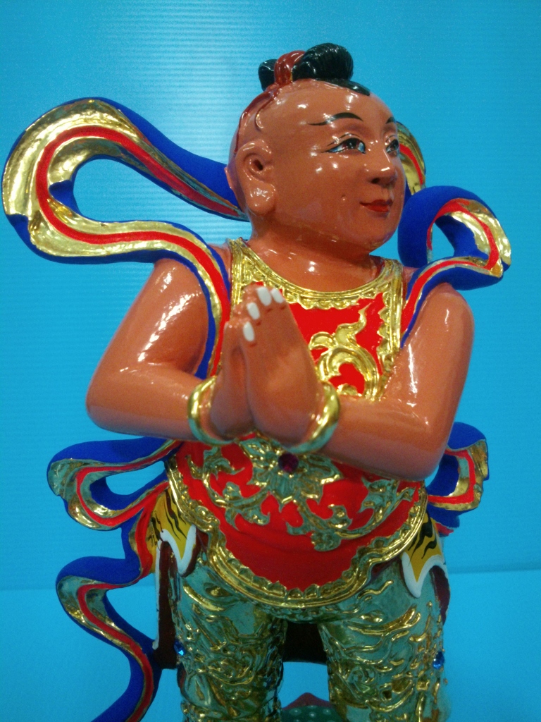 神像雕刻,善才,龍女,觀音左右侍者